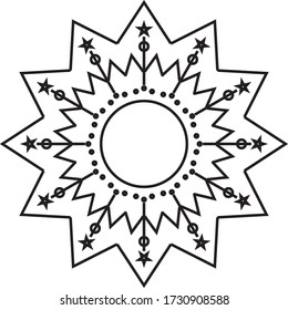 Mandala logo design vector template 