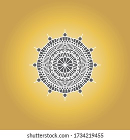 Mandala logo design vector template 