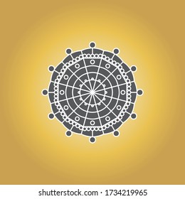 Mandala logo design vector template 