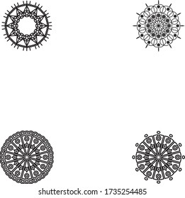 Plantilla vectorial de diseño del logotipo de Mandala 