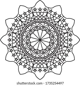 Mandala logo design vector template 