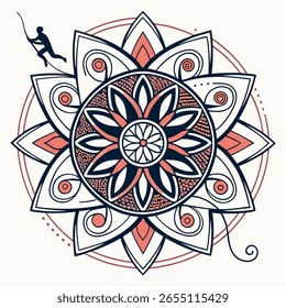 Mandala logo design vector template