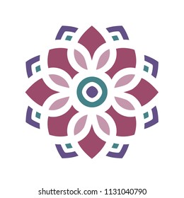 Mandala Logo. Geometric Decoration Ornament.