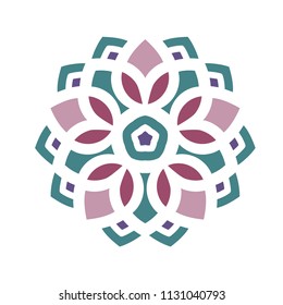 Mandala Logo. Geometric Decoration Ornament.