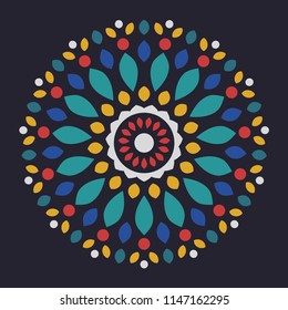 Mandala Logo. Geometric Decoration Ornament.