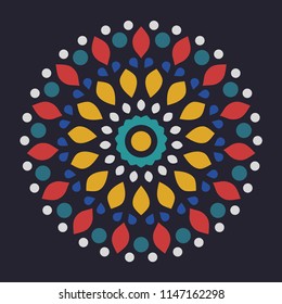 Mandala Logo. Geometric Decoration Ornament.