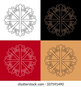 mandala logo line art concept #9
