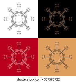 mandala logo line art concept