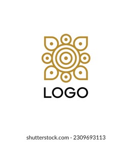 logotipo de mandala con un diseño conceptual sencillo para la decoración y la moda