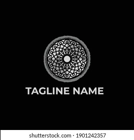 MANDALA logo tattoo design vector concept
