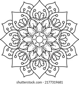 Mandala Lotus flower vector sticker.

