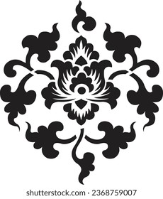 Mandala Lotus flower vector sticker.