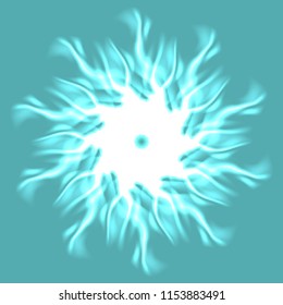Mandala lovely charming magian abstract object glow splash motion.