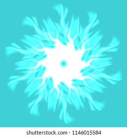 Mandala lovely magic abstract object glow splash motion.