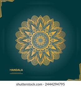 Mandala Luxury Mandala Mandala Black color, Free Vector Gradient golden color Mandala Abstract,