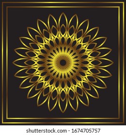 
diseño vector dorado Mandala de lujo. adecuado para patrones, invitaciones, plantillas de fondo, etc.