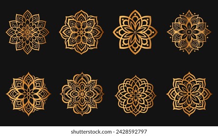 Mandala. Luxury golden Round Ornament Pattern. Henna tattoo mandala. Mehndi style. luxury mandala, golden pattern