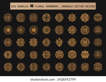 Mandala. Luxury golden Round Ornament Pattern. Henna tattoo mandala. Mehndi style. luxury mandala, golden pattern