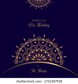 Mandala luxury for invitation card and letter design, good for social media content. Vector Illustration. 