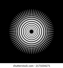 Mandala made from Rhombus Composition. Modern Contemporary Mandala for Logo, Decoration or Graphic Design. Vector Illustration