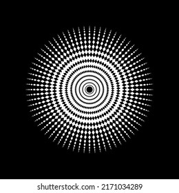 Mandala made from Rhombus Composition. Modern Contemporary Mandala for Logo, Decoration or Graphic Design. Vector Illustration
