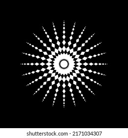 Mandala made from Rhombus Composition. Modern Contemporary Mandala for Logo, Decoration or Graphic Design. Vector Illustration