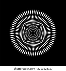 Mandala hecha de la Composición Rhombus. Mandala contemporánea moderna para el logotipo, la decoración o el diseño gráfico. Ilustración vectorial