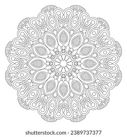 Mandala Magic coloring book page for kdp book interior. Peaceful Petals, Ability to Relax, Brain Experiences, Harmonious Haven, Peaceful Portraits, Blossoming Beauty mandala design.