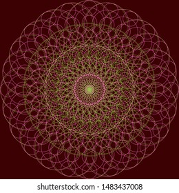mandala maroon pink vector abstract