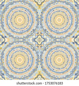 Mandala medallion geometric seamless pattern for tile, fabric print, wallpaper