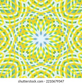 Diseño de arábigos con un vector geométrico de medallón de Mandala. Motif floral de Kaleidoscope. La decoración de la tela. Antecedentes turcos tradicionales. Ornamento de fondo tribal.