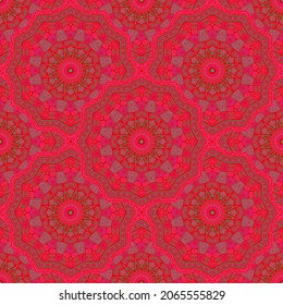 Mandala medallion vector seamless pattern. Oriental motifs tile print. Japanese traditional seamless ornament. Vintage medallion bandana print graphic design. Wrapping paper ethnic ornament