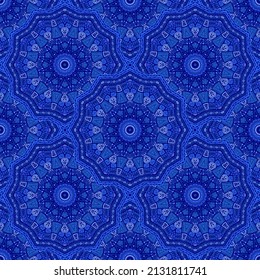 Mandala medallion vector seamless pattern. Oriental motifs textile print. Japanese traditional seamless ornament. Abstract medallion bandana print graphic design. Wrapping paper ethnic ornament