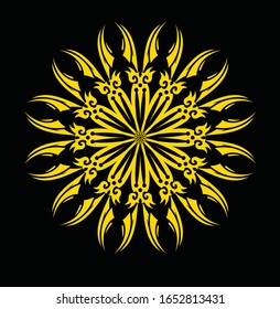 mandala for meditating yoga ancient batik motifs can be edited for new year's greeting cards 