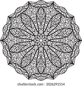 mandala meditation relaxing coloring drawing anti stress pattern decoration