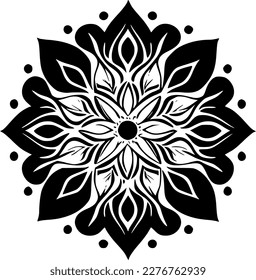 Mandala - Minimalist and Flat Logo - Vector illustration