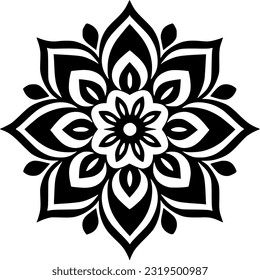 Mandala - Minimalist and Flat Logo - Vector illustration