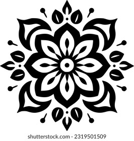 Mandala - Minimalist and Flat Logo - Vector illustration