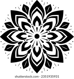 Mandala - Minimalist and Flat Logo - Vector illustration