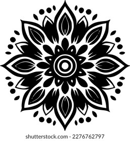 Mandala | Minimalist and Simple Silhouette - Vector illustration