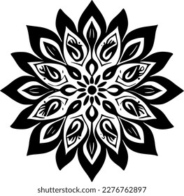 Mandala | Minimalist and Simple Silhouette - Vector illustration