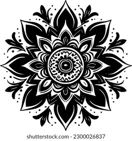 Mandala | Minimalist and Simple Silhouette - Vector illustration