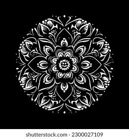 Mandala | Minimalist and Simple Silhouette - Vector illustration