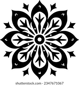 Mandala | Minimalist and Simple Silhouette - Vector illustration