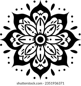 Mandala | Minimalist and Simple Silhouette - Vector illustration