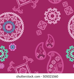 mandala mix pattern. Vintage decorative elements. Hand drawn background. Islam, Arabic, Indian, ottoman motifs. Perfect for printing on fabric or paper.