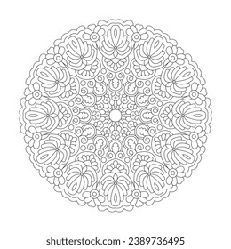 Mandala Mosaic coloring book page for kdp book interior. Peaceful Petals, Ability to Relax, Brain Experiences, Harmonious Haven, Peaceful Portraits, Blossoming Beauty mandala design.