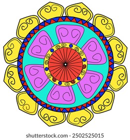 Mandala motif, oriental pattern illustration, islam, Arabian, Turkish, Pakistan, Chinese, diwali 