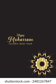 Mandala Muharam card design. Vintage decorative Background