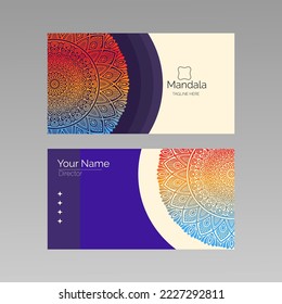 Mandala Multicolored Business Card Designs